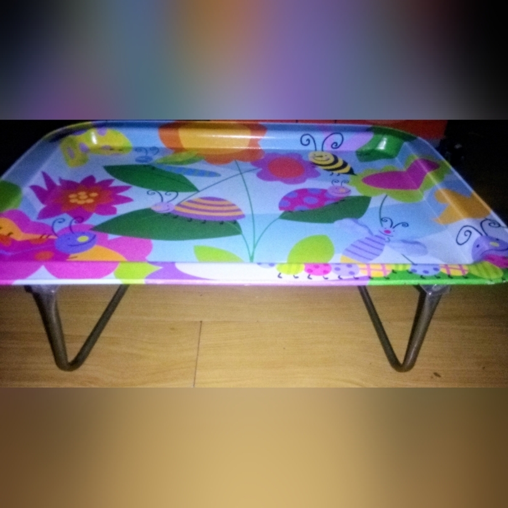 Colorful Floral and Insect Design Tray - Picture 2 of 12